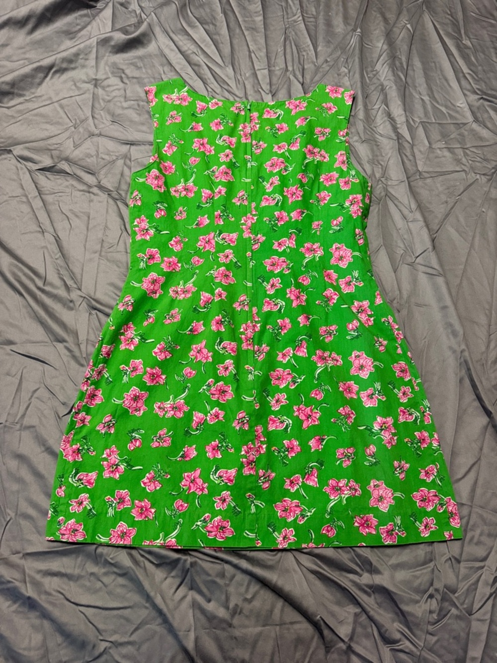 Lilly Pulitzer Green Dress with Pink Floral Print - Picture 2 of 10